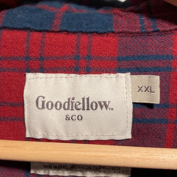 Goodfellow men’s flannel blue/red size XXL - Picture 2 of 4